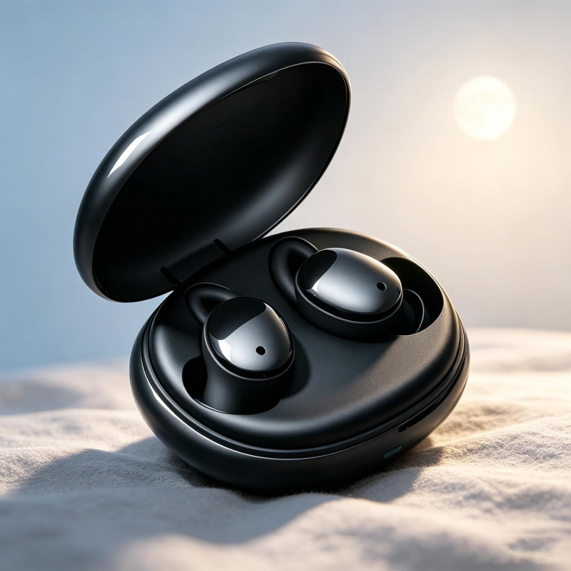 Invisiblefit sleep anc earbuds, réduction de bruit double pour les dormeurs latéraux, écouteurs sans fil compacts, bruit blanc i