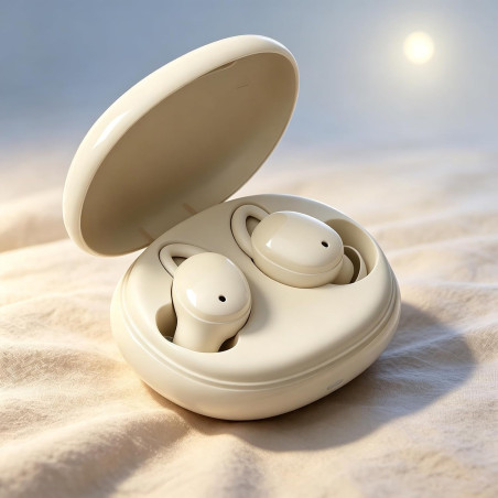 Invisiblefit sleep anc earbuds, réduction de bruit double pour les dormeurs latéraux, écouteurs sans fil compacts, bruit blanc i