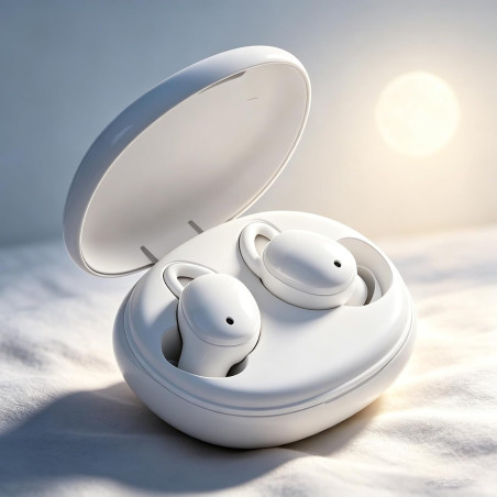 Invisiblefit sleep anc earbuds, réduction de bruit double pour les dormeurs latéraux, écouteurs sans fil compacts, bruit blanc i