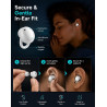 Invisiblefit sleep anc earbuds, réduction de bruit double pour les dormeurs latéraux, écouteurs sans fil compacts, bruit blanc i