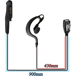 Talkies-Walkies Oreillette avec Micro Compatible avec Motorola R7 | compatible avec N30 N50 N70, ION et MXP600 Radio bidirection
