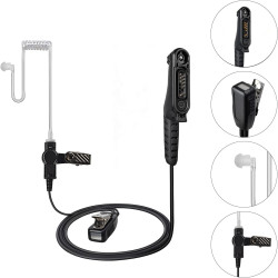 Oreillette Tube Acoustique avec Micro Compatible avec Motorola R7 | compatible avec R7a N30 N50 N70, ION et MXP600 Radio bidirec