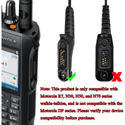 Oreillette Tube Acoustique avec Micro Compatible avec Motorola R7 | compatible avec R7a N30 N50 N70, ION et MXP600 Radio bidirec