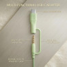 Casque Filaire avec Micro - Jack 3,5mm & Adaptateur USB-C - Pliable & Réglable - Son Stéréo, Commandes Intégrées - pour PC, Smar