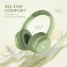 Casque Filaire avec Micro - Jack 3,5mm & Adaptateur USB-C - Pliable & Réglable - Son Stéréo, Commandes Intégrées - pour PC, Smar