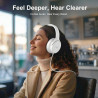 Casque Filaire avec Micro - Jack 3,5mm & Adaptateur USB-C - Pliable & Réglable - Son Stéréo, Commandes Intégrées - pour PC, Smar