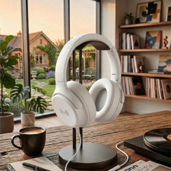 Casque Filaire avec Micro - Jack 3,5mm & Adaptateur USB-C - Pliable & Réglable - Son Stéréo, Commandes Intégrées - pour PC, Smar