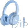 Casque Filaire avec Micro - Jack 3,5mm & Adaptateur USB-C - Pliable & Réglable - Son Stéréo, Commandes Intégrées - pour PC, Smar