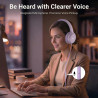 Casque Filaire avec Micro - Jack 3,5mm & Adaptateur USB-C - Pliable & Réglable - Son Stéréo, Commandes Intégrées - pour PC, Smar