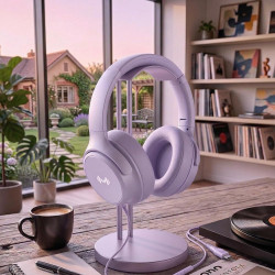 Casque Filaire avec Micro - Jack 3,5mm & Adaptateur USB-C - Pliable & Réglable - Son Stéréo, Commandes Intégrées - pour PC, Smar