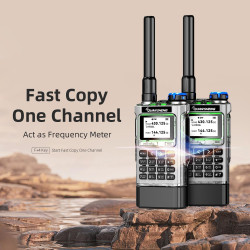 UV-K1 Portable Two Way Radio, Rechargeable Walkie Talkie with 2500mAh Li-ION Battery, Type-C Charging, 200 Channels, VOX, Scan, 