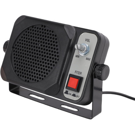 VBESTLIFE Haut-Parleur Externe avec Amplificateur, Prise Jack 3,5 Mm, 1,5 W, 8 Ω, pour Radio CB Amateur, Installation Facile et 