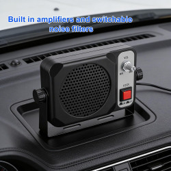 VBESTLIFE Haut-Parleur Externe avec Amplificateur, Prise Jack 3,5 Mm, 1,5 W, 8 Ω, pour Radio CB Amateur, Installation Facile et 