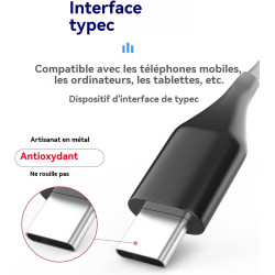 Écouteurs USB C avec Microphone (Lot de 2) pour Pixel 7 Pro Compatible avec Samsung Galaxy S20/S21/S22/S23 Ultra/Note 10/20/Fold