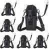 Zeadio Lot de 6 étuis porte-radio en nylon pour talkie-walkie avec sangle réglable et passant de ceinture, pour police, pompiers