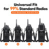 Zeadio Lot de 6 étuis porte-radio en nylon pour talkie-walkie avec sangle réglable et passant de ceinture, pour police, pompiers