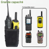 Étui Universel pour Talkie Walkie avec Bandoulière, Pochette Radio Molle Grande Capacité pour Ceinture et Équipement Tactique, C