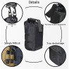 Étui Universel pour Talkie Walkie avec Bandoulière, Pochette Radio Molle Grande Capacité pour Ceinture et Équipement Tactique, C