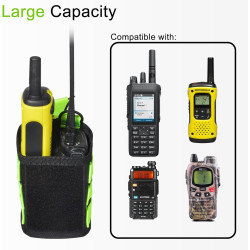 Étui Universel pour Talkie Walkie avec Bandoulière, Pochette Radio Molle Grande Capacité pour Ceinture et Équipement Tactique, C