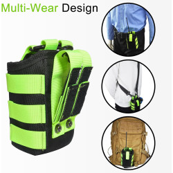 Étui Universel pour Talkie Walkie avec Bandoulière, Pochette Radio Molle Grande Capacité pour Ceinture et Équipement Tactique, C