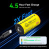 ENEGON Lot de 4 accus Rechargeables Lithium C/LR14 1,5V 7200mWh | Câble charge rapide USB-C, adapté pour lecteurs CD, lampes de 