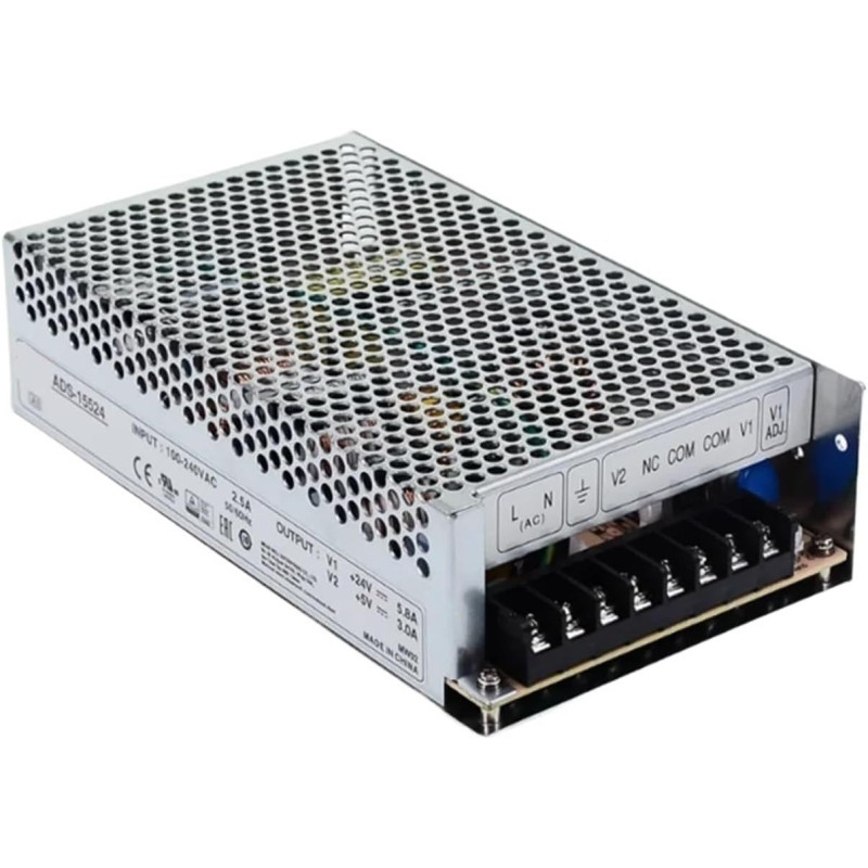 Sortie unique 155 W avec convertisseur CA-CC 5 V, 3 A ADS-15512 12 V ADS-15524 24 V ADS-15548 48 V ADS-155(ADS-15512)