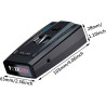 Baceyong 12V 3W Détecteur de Radar de Voiture de Surveillance à 360 degrés avec méthode de Mesure de Vitesse 4 Modes 3, 300-1000