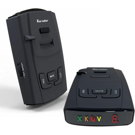 KARADAR Détecteur de Radar X/K/Ka Bande & Laser Détectable Détecteurs de Piège de Vitesse pour Voitures LaserEye et Fausse Alert