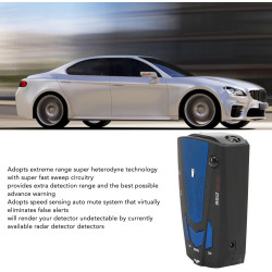Détecteur De Voiture DC 12v à Longue Portée avec Protection à 360 Degrés et Alertes Vocales de Détecteur de Vitesse Électronique