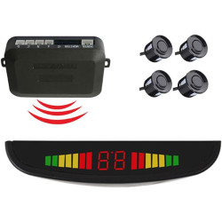 MASO Kit de capteur de radar de recul sans fil pour voiture, radar de recul sans fil DC 12 V avec distance de détection radar : 