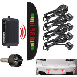 MASO Kit de capteur de radar de recul sans fil pour voiture, radar de recul sans fil DC 12 V avec distance de détection radar : 
