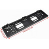 Riloer Radar de recul 12V, Cadre de Plaque d'immatriculation européenne avec 3 capteurs, ABS Noir