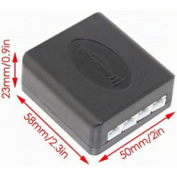 Riloer Radar de recul 12V, Cadre de Plaque d'immatriculation européenne avec 3 capteurs, ABS Noir