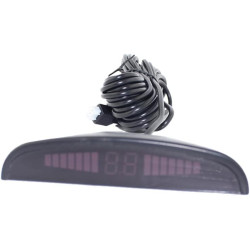 Riloer Radar de recul 12V, Cadre de Plaque d'immatriculation européenne avec 3 capteurs, ABS Noir