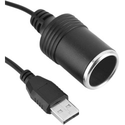 Convertisseur d'adaptateur d'allume-Cigare, Port USB vers câble Prise 12V