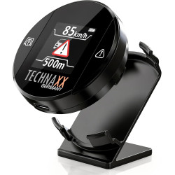 Technaxx détecteur de Radar avec Blitzer.de– Dispositif d’Alerte routière avec écran, alertes de Vitesse et de Danger, Affichage