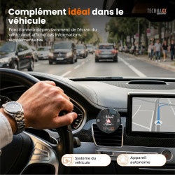 Technaxx détecteur de Radar avec Blitzer.de– Dispositif d’Alerte routière avec écran, alertes de Vitesse et de Danger, Affichage