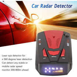 Aides à la Conduite, Détecteur de Radar de Voiture Laser 360° GPS Speed Police Safe avec Alerte Vocale, Portée de 800 M, Alarme 