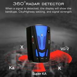 Détecteur de Radar pour Voitures, Détecteur Mobile à Longue Portée 360° avec Alerte de Radar Tronçon et Avertissement Vocal, Séc