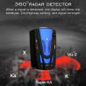 Détecteur de Radar pour Voitures, Détecteur Mobile à Longue Portée 360° avec Alerte de Radar Tronçon et Avertissement Vocal, Séc