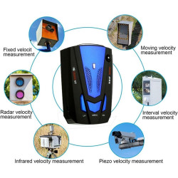 Détecteur de Radar pour Voitures, Détecteur Mobile à Longue Portée 360° avec Alerte de Radar Tronçon et Avertissement Vocal, Séc