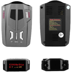 Détecteur de radar de voiture de surveillance à 360 degrés gris 12 V, dispositif d'alerte vocale à affichage LED automatique ave