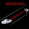 Détecteur de radar de voiture de surveillance à 360 degrés gris 12 V, dispositif d'alerte vocale à affichage LED automatique ave