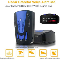 MASO 2019 Nouveau Détecteur de radar de voiture, 360 degrés V7 Détecteur de GPS pour voiture, Police Sécurité Voice Alert 16 ban