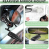 Support de montage pour rétroviseur en aluminium pour détecteur de radar (pour Escort Passport Beltronics Radar)