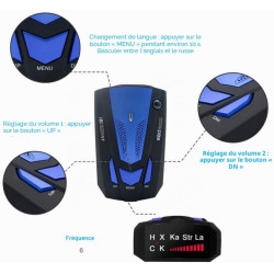 Détecteur de Radar GPS V7 pour Voitures, détecteurs de radars, Vitesse d'invite vocale, système d'alarme, Affichage LED, Mode Vi
