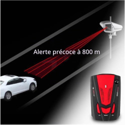 Détecteur de radar de voiture 16 bandes 360, système d'alarme de vitesse automatique, caméra anti gps, détecteur laser avec aler