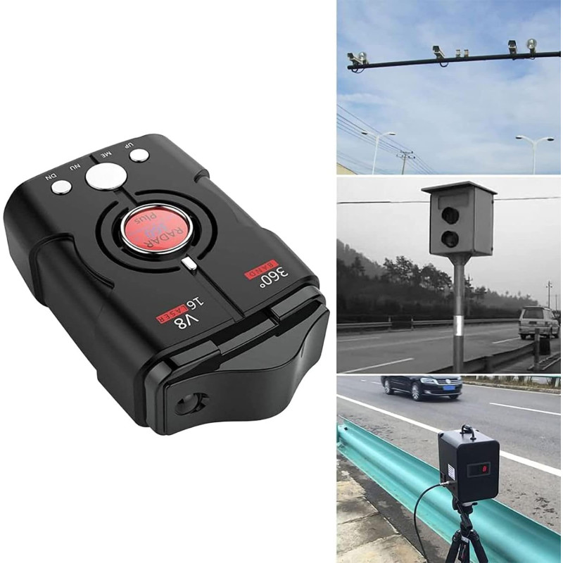 Détecteur De Radar pour Voiture, Détecteur De Radar À Portée Extrême pour Voiture avec Détection Pleine Bande 360°, Avertissemen
