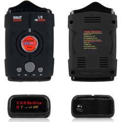 Détecteur De Radar pour Voiture, Détecteur De Radar À Portée Extrême pour Voiture avec Détection Pleine Bande 360°, Avertissemen