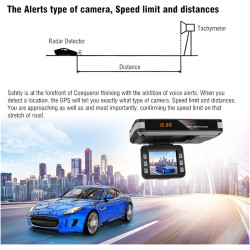 Radar de Voiture DVR 9V ~ 24V 2 en 1 détecteur Anti Radar enregistreur de Conduite caméra vidéo détection de Flux Dash Cam détec
